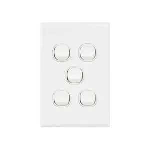 Classic Light Switch 5 Gang - Thumbnail Image 1